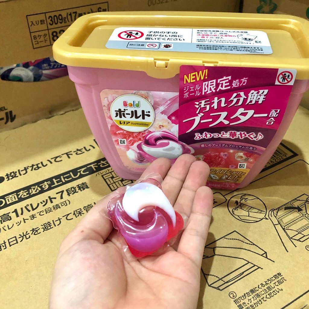 Viên Giặt Xả Gelball Bold 3D P&G, ARIEL Nhật Bản
