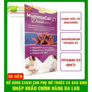 CANXI HỮU CƠ CHO BÀ BẦU VÀ SAU SINH MUMMACAL-ZT Diamond (Aquamin, vitamin D3, vitamin k2)