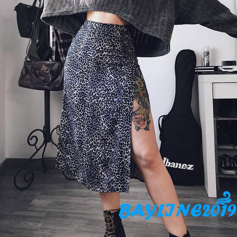 Chân Váy Lưng Cao Họa Tiết Da Báo Thời Trang Cho Nữ