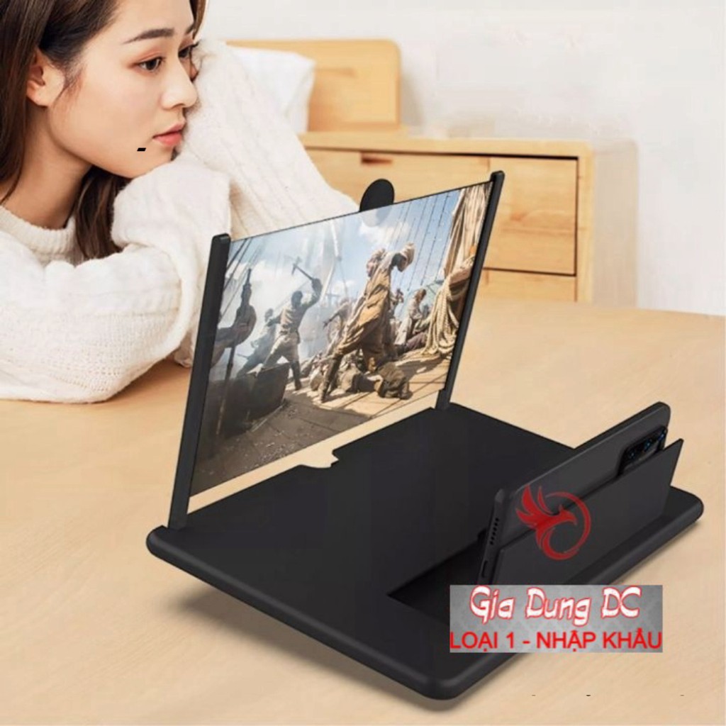 [Hàng Cao Cấp - 1 Đổi 1] Kính phóng đại to màn hình điện thoại 3D 4D F1 Plus 10 inches cho xem phim chuyên dụng . .