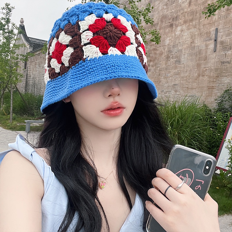 Nón Vành Đan Len Thoáng Khí Thời Trang Mùa Hè Cho Nữ