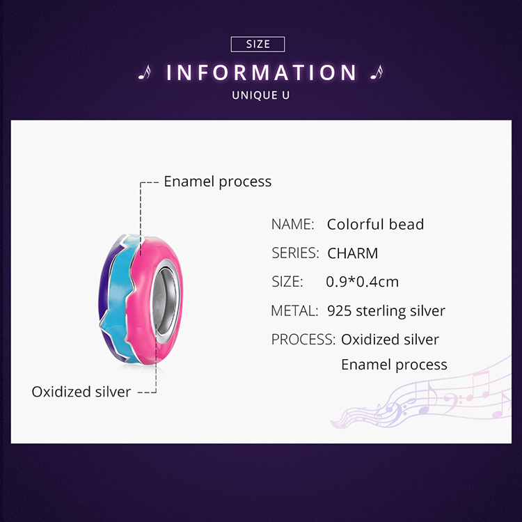 Mặt Dây Bamoer 100 % Bạc 925 series Cyberpunk Chống Ăn Mòn Phù Hợp Cho Vòng Tay Trang Sức SCC1840
