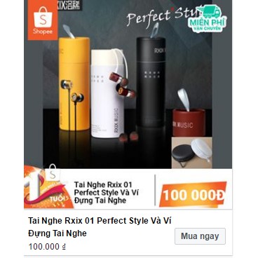 Tai nghe RXIX 01 Perfect Style và ví đựng tai nghe