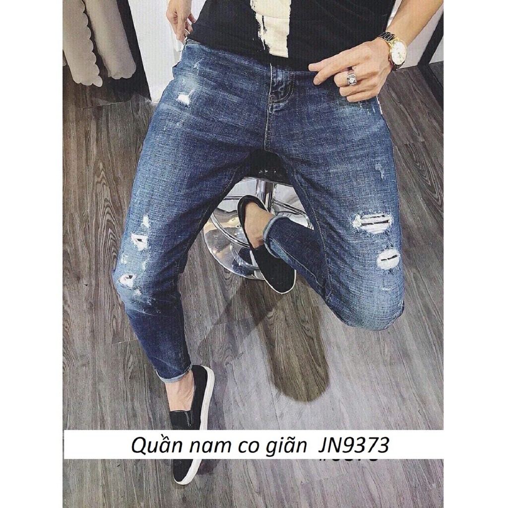 [Free ship-Hình thật] Quần jean nam rách JN9373