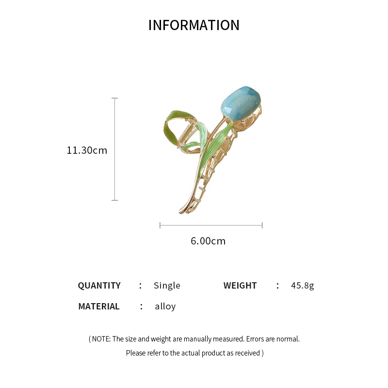 Kẹp Tóc Hình Hoa Tulip / Cá Mập Cao Cấp Thời Trang Mùa Hè Cho Nữ