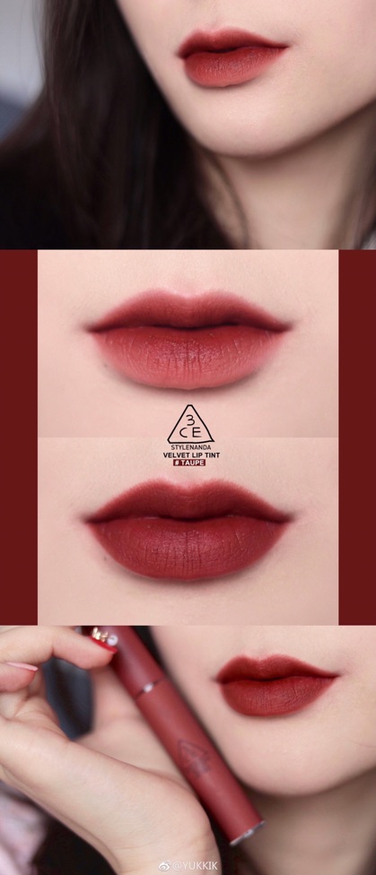 Son 3CE Velvet Lip Tint Taupe Đỏ Nâu | BigBuy360 - bigbuy360.vn