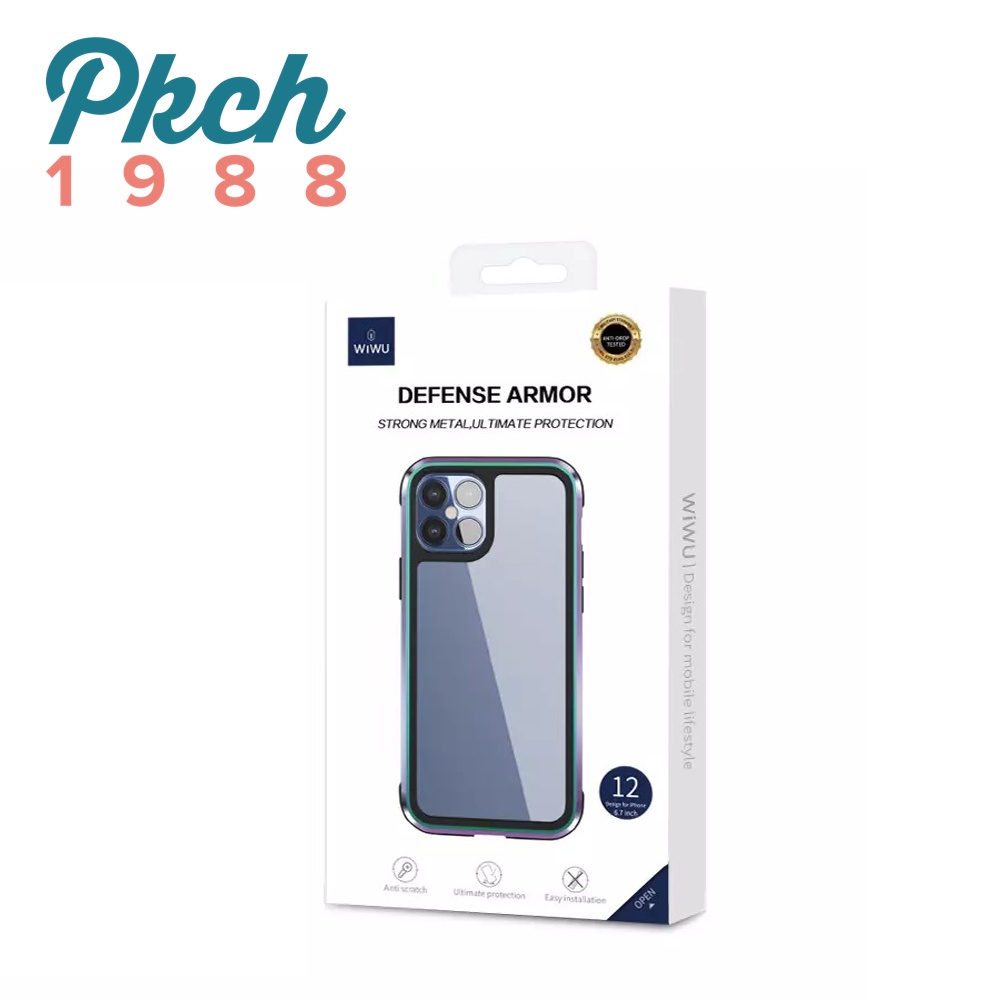 Ốp chống sốc, chống va đập lưng trong suốt chính hãng WiWU Defense Armor case cho iPHONE 11 -> 12 PROMAX