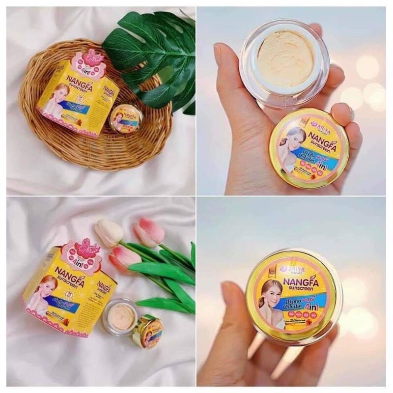 Kem Chống Nắng Thái lan NANGFA Dưỡng Da Che Khuyết Điểm chính hãng SPF 50+++ 5g-20g