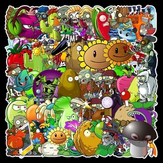 Set 50 Miếng Dán Chống Thấm Nước Trang Trí Nón bảo hiểm, vali, laptop, chủ đề Zombies