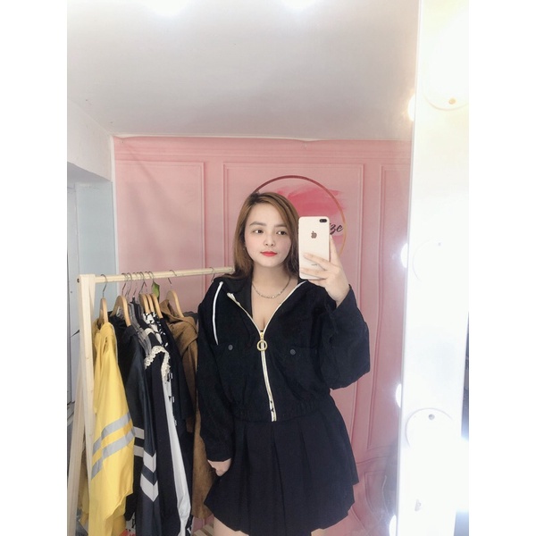 Áo Khoác Nhung Tăm Nữ Ulzzang Form Rộng Unisex Freesize HIJUNE AKH01