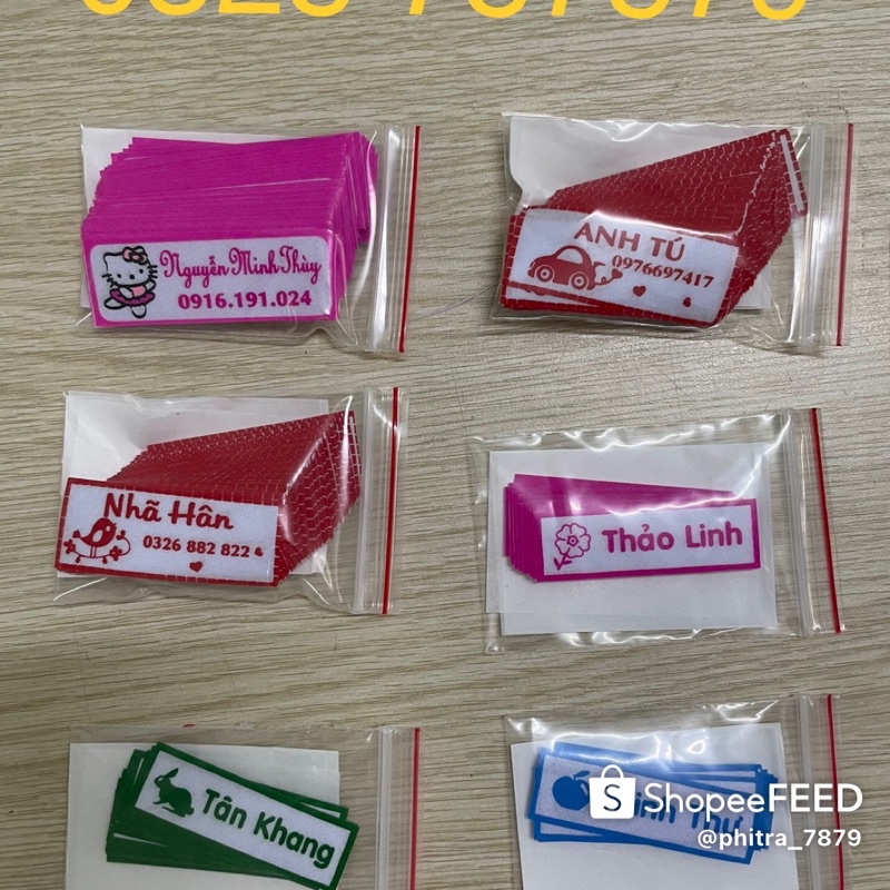 Nhãn tên - phù hiệu - logo ủi