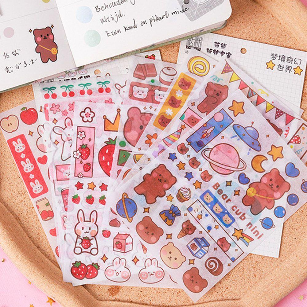 Layor1 Sticker Dán Trang Trí Sổ Tay Nhật Ký Hình Dễ Thương