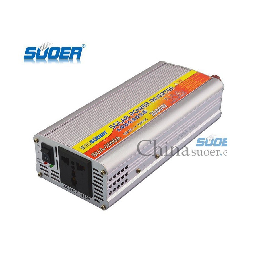 MÁY KICH ĐIỆN 12V LÊN 220V INVERTER 2000W SUOER SUA-2000A