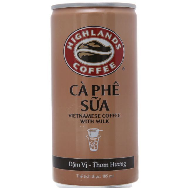 Cà phê sữa highland coffee  1 thùng 24 lon 185ml giá khuyến mại 199k/ thùng (giá gốc 220k/thùng)