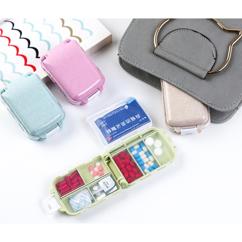 Hộp chia thuốc lúa mạch nhiêu ngăn tiện dụng (SP000590)