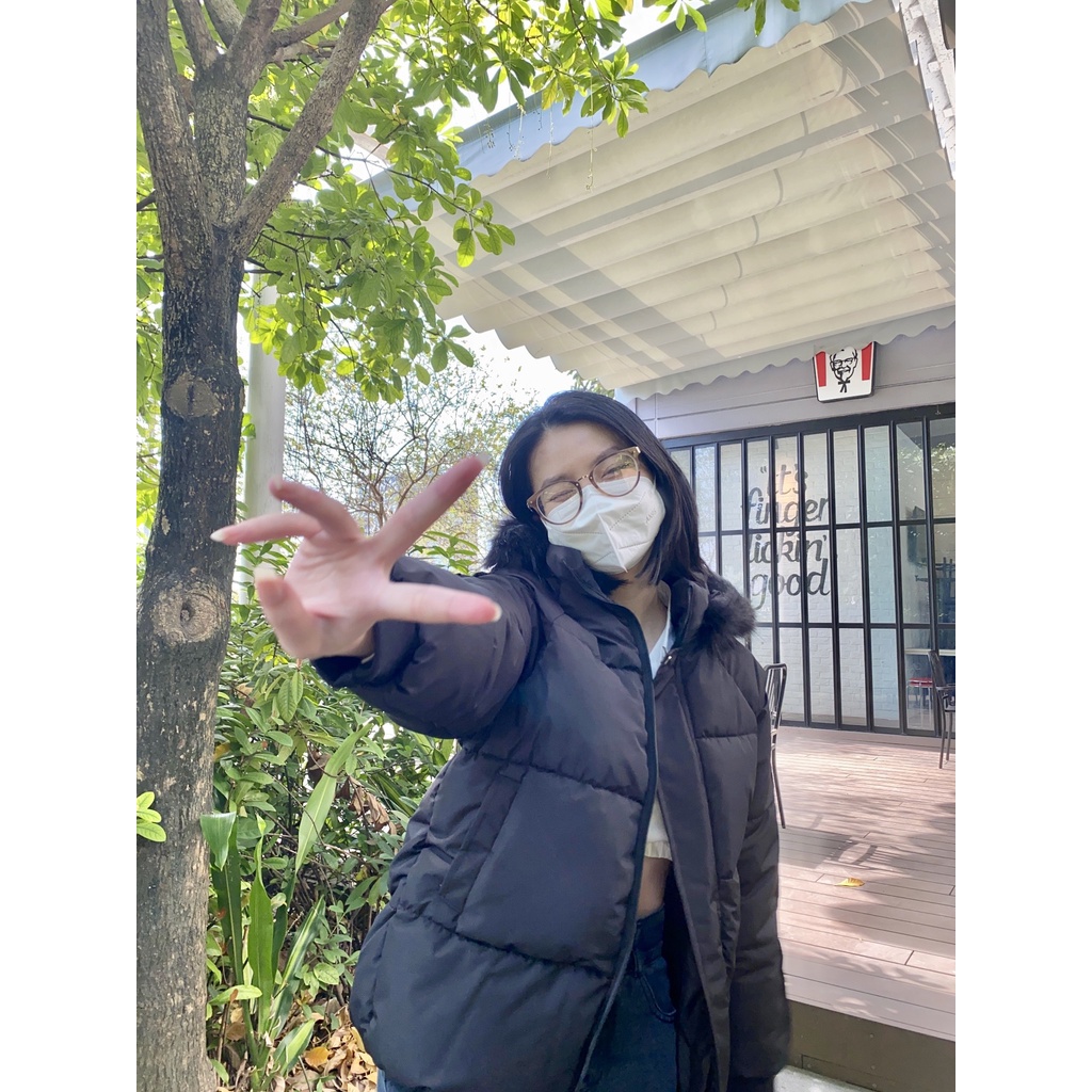 Áo phao béo chần bông dáng ngắn kèm mũ lông vũ rời DALYFA áo khoác mùa đông hàng Quảng Châu cực xịn siêu ấm CD142 | BigBuy360 - bigbuy360.vn