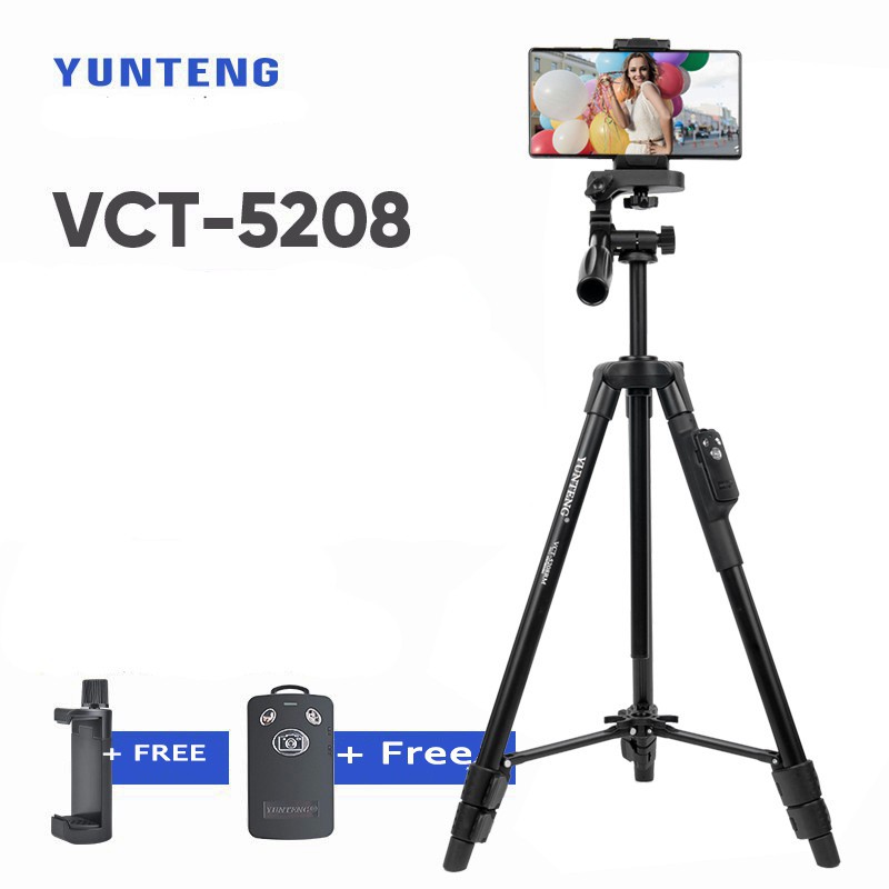 [ SIÊU GIÁ RẺ ] Chân đế chụp hình điện thoại máy ảnh Yunteng VCT5208