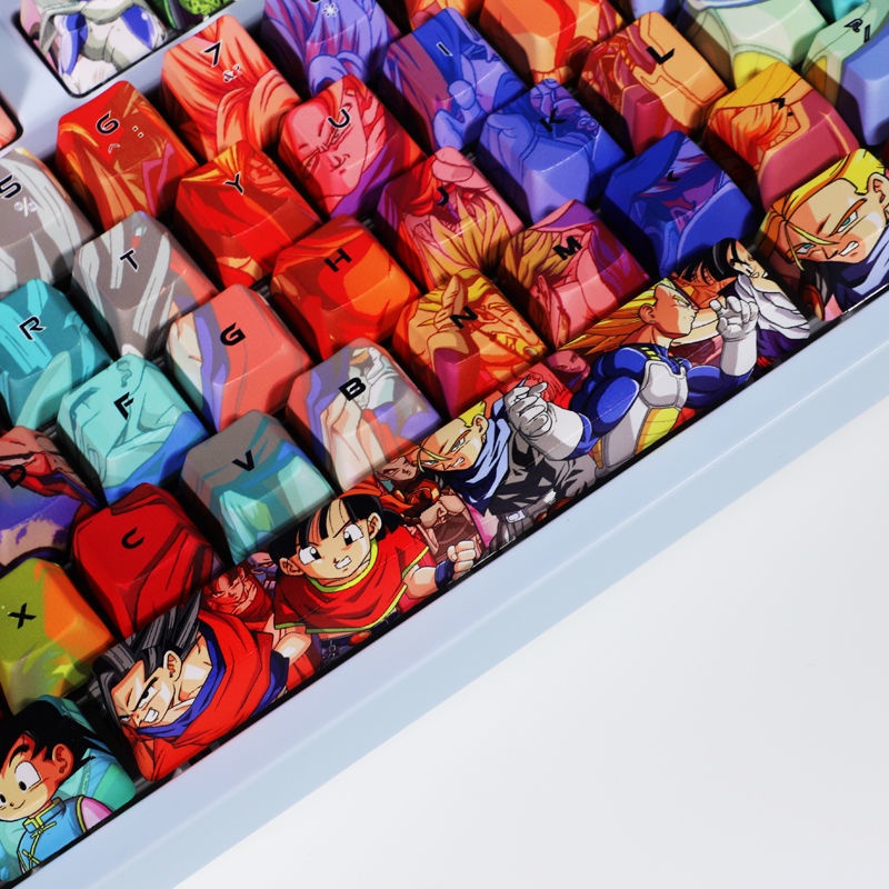 Dragon Ball Keycaps Cherry Profile Anime PBT DYE-SUB Bàn phím cơ học Keycap