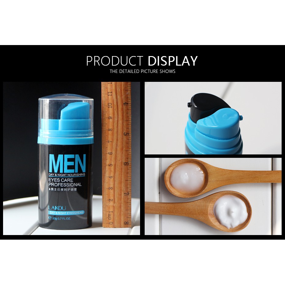 Kem dưỡng LAIKOU làm săn chắc chống nếp nhăn &amp; quầng thâm da mắt ngày và đêm cho nam 20g