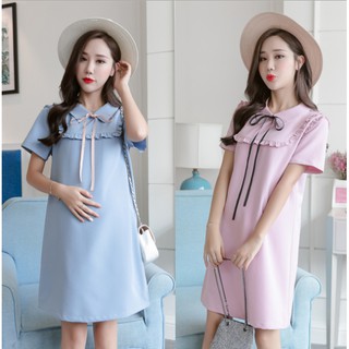 Đầm Bầu - Dáng Suông Cổ Sen