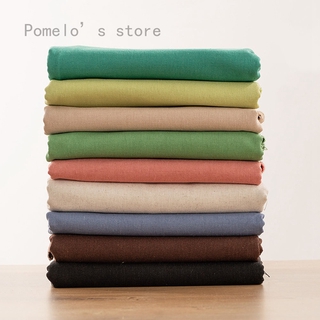Cửa hàng bưởi vải lanh thêu vải cotton trắng trơn có nền màu trơn