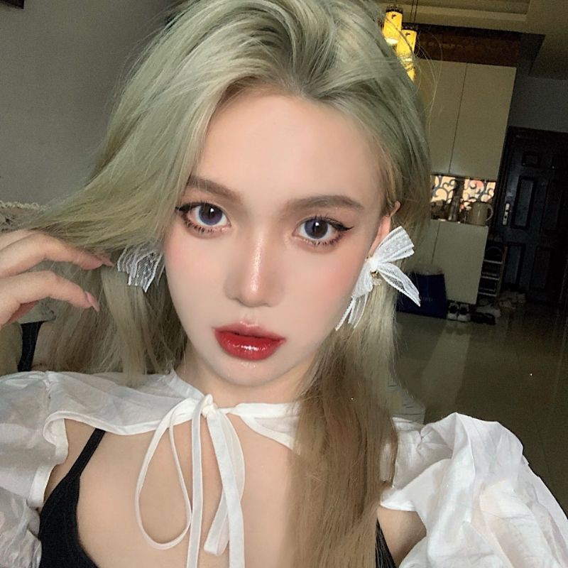 ( Có trắng) khuyên nơ phối đá ngũ sắc mã Z8801