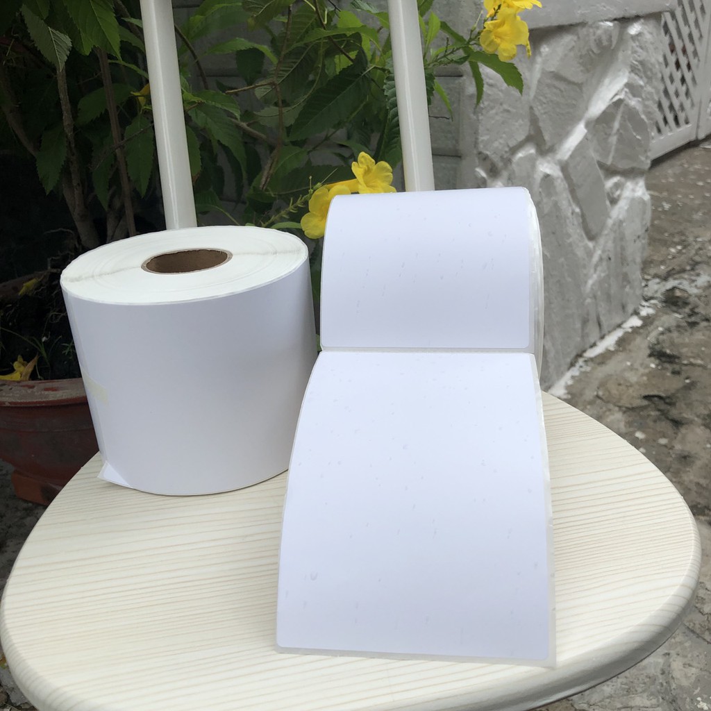 1 Cuộn·500 tờ Giấy Decan In Nhiệt Cao Cấp , khổ 100 x 150 Size A6 , In rỏ nét , không thấm nước, 100*150