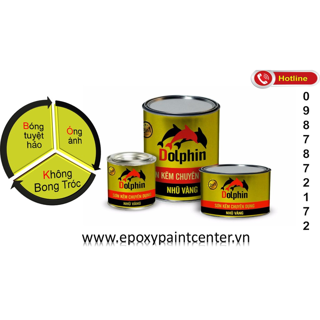 SƠN NHŨ VÀNG CAO CẤP DOLPHIN 400GRAM