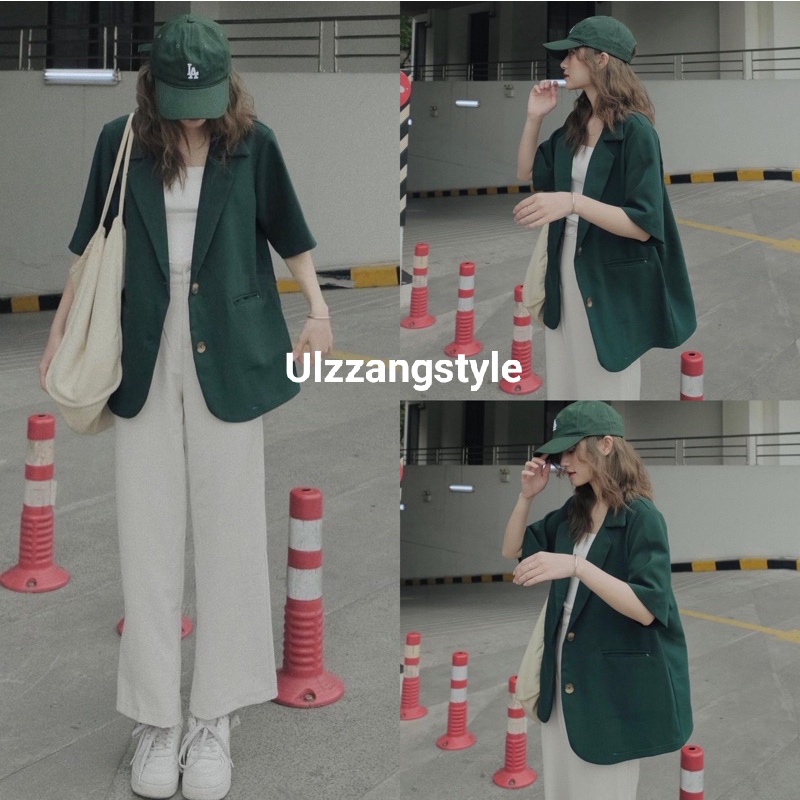 Áo Blazer ngắn tay thời trang Hàn Quốc dễ phối đồ Ulzzang Style Aoblazercoctay6087