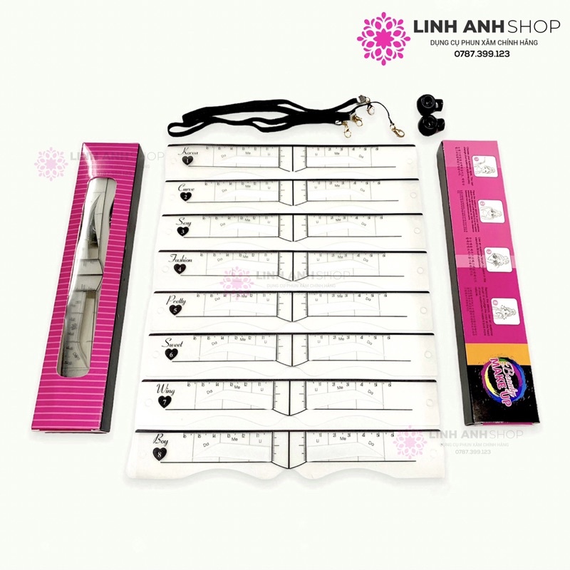 Khuôn Mày 8 Dáng Đẹp Chuẩn Thái Hàn Châu Âu Kẻ Vẽ Lông Mày Phun Xăm Makeup