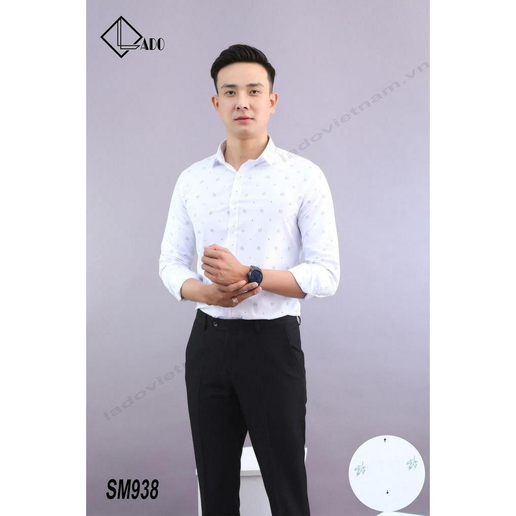 Áo sơ mi bamboo hoạ tiết lá phong dài tay không nhăn LADO 938