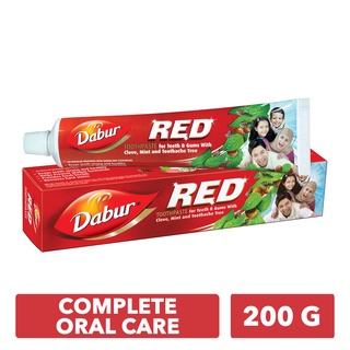 Combo kem đánh răng thảo dược Dabur Red Toothpaste 100g và bàn chải Bossi - Hàng nhập Dubai