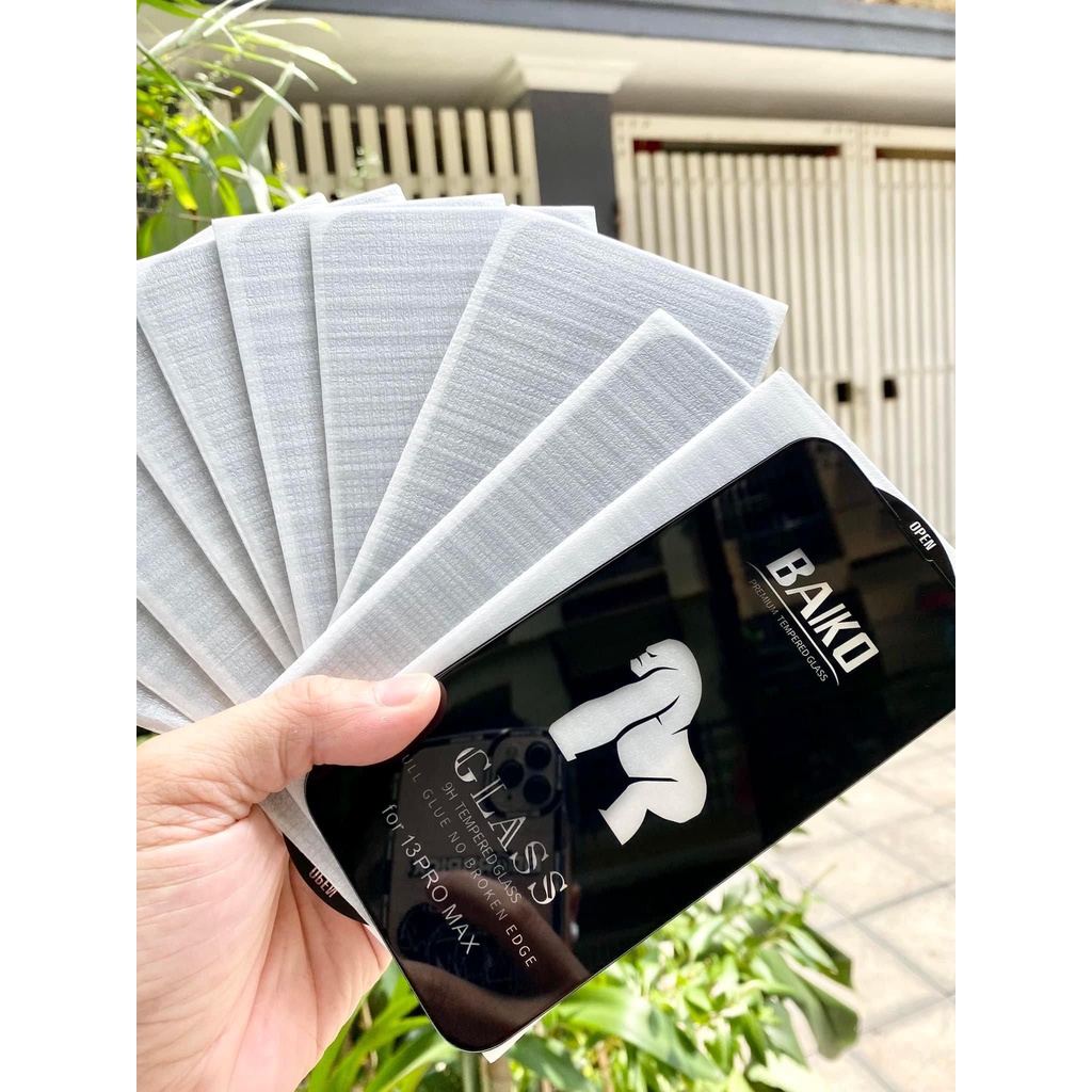 Kính Cường lực iphone cao cấp KINGKONG BAIKO/ 9D full màn hình - Cảm ứng Siêu Mượt_ Full màn hình (Trong suốt)