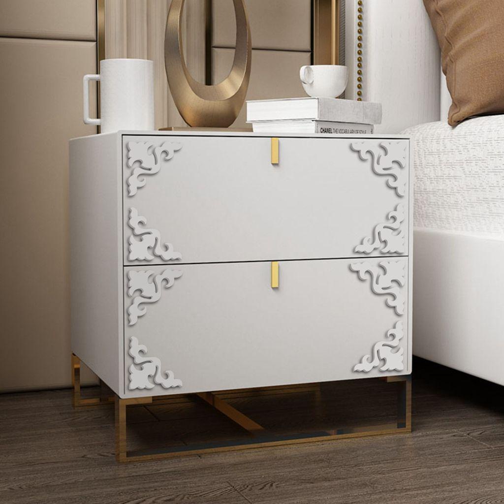 Miếng Dán Tường Hình Hoa 3D Hiệu Ứng Tráng Gương Lấp Lánh DIY