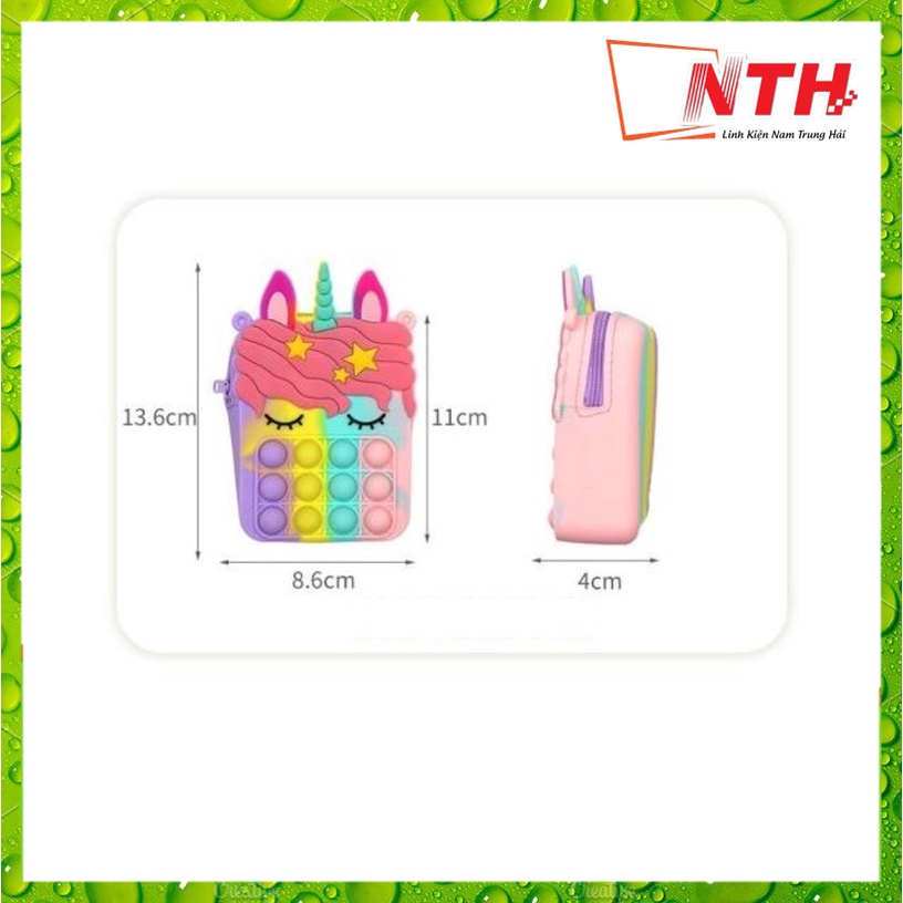 Túi Đeo Chéo Mini Kết Hợp Trò Chơi Pop It Bằng Silicon Mềm Giúp Giảm Căng Thẳng (Giao ngẫu nhiên)