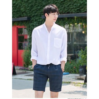 Sơ mi Cổ trụ Style Hàn Quốc Unisex