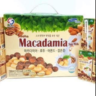 Sữa macca hạnh nhân óc chó han quốc