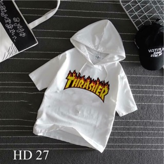Áo hoodie tay lỡ nam nữ thrasher