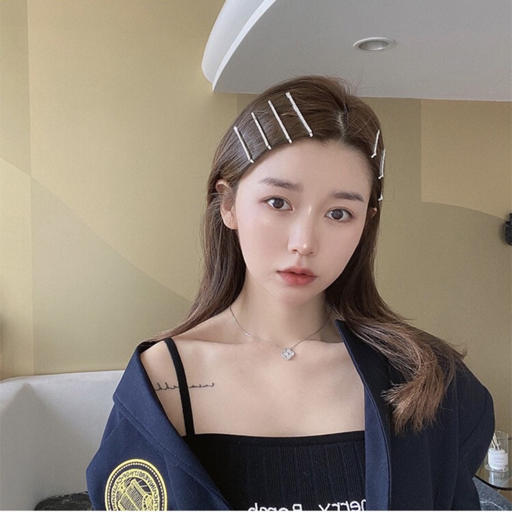 Set 3 kẹp tóc đính đá lấp lánh xinh xắn DTOnline