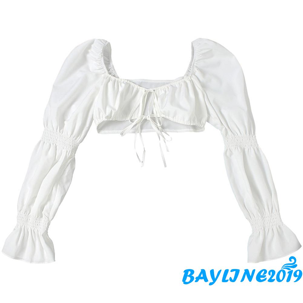 Áo croptop tay dài phong cách thời trang dành cho phái đẹp