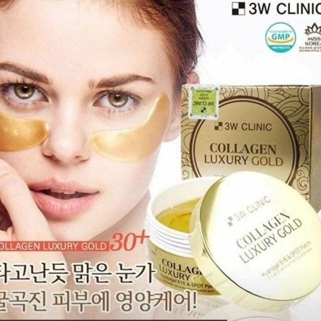 MẶT NẠ MẮT COLLAGEN LUXURY GOLD 3W CLINIC 60 MIẾNG