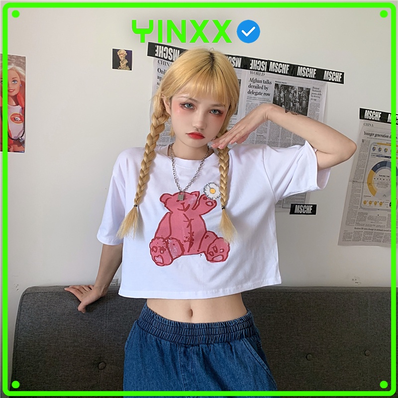 Áo Croptop nữ tay lỡ Yinxx, croptop freesize form rộng CRT03