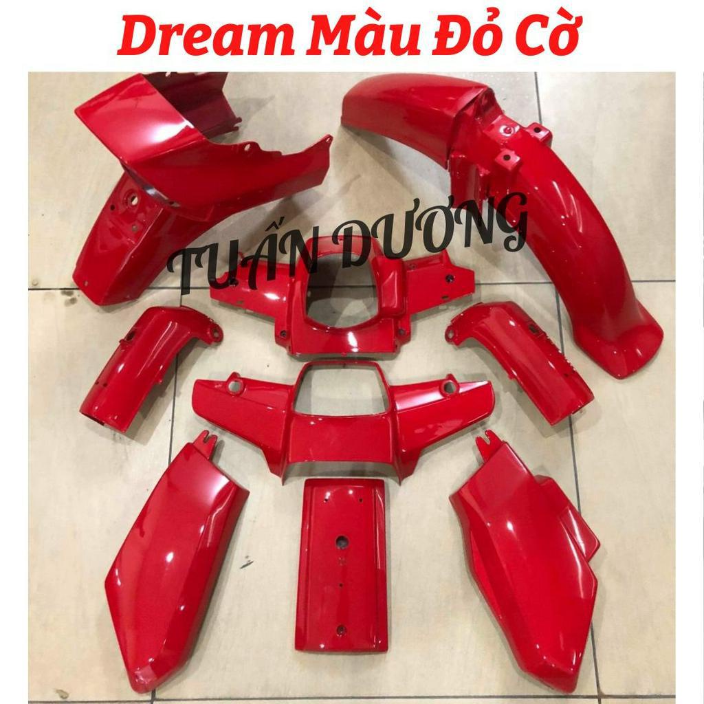 Dàn Áo Dream Màu Thời Trang [Tặng Tem 3 Lớp] Bộ Nhựa Dream Đỏ- Dream Xanh Nhựa Dẻo Nguyên Sinh- Bộ Áo Xe Dream BH 2 Năm