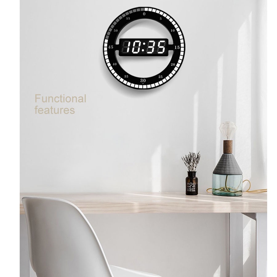 Đồng hồ diện tử treo tường, đồng hồ kỹ thuật số treo tường, đồng hồ treo tường trang trí