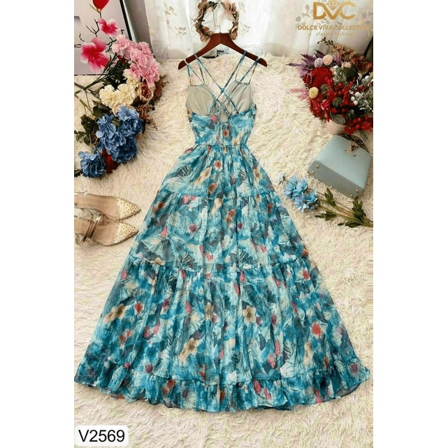 Đầm Maxi Chất Voan Phối Hoa Mặc Đẹp Tôn Dáng Phù Hợp Đi Biển, Du Lịch, Đi Chơi [NEW UNISEX]