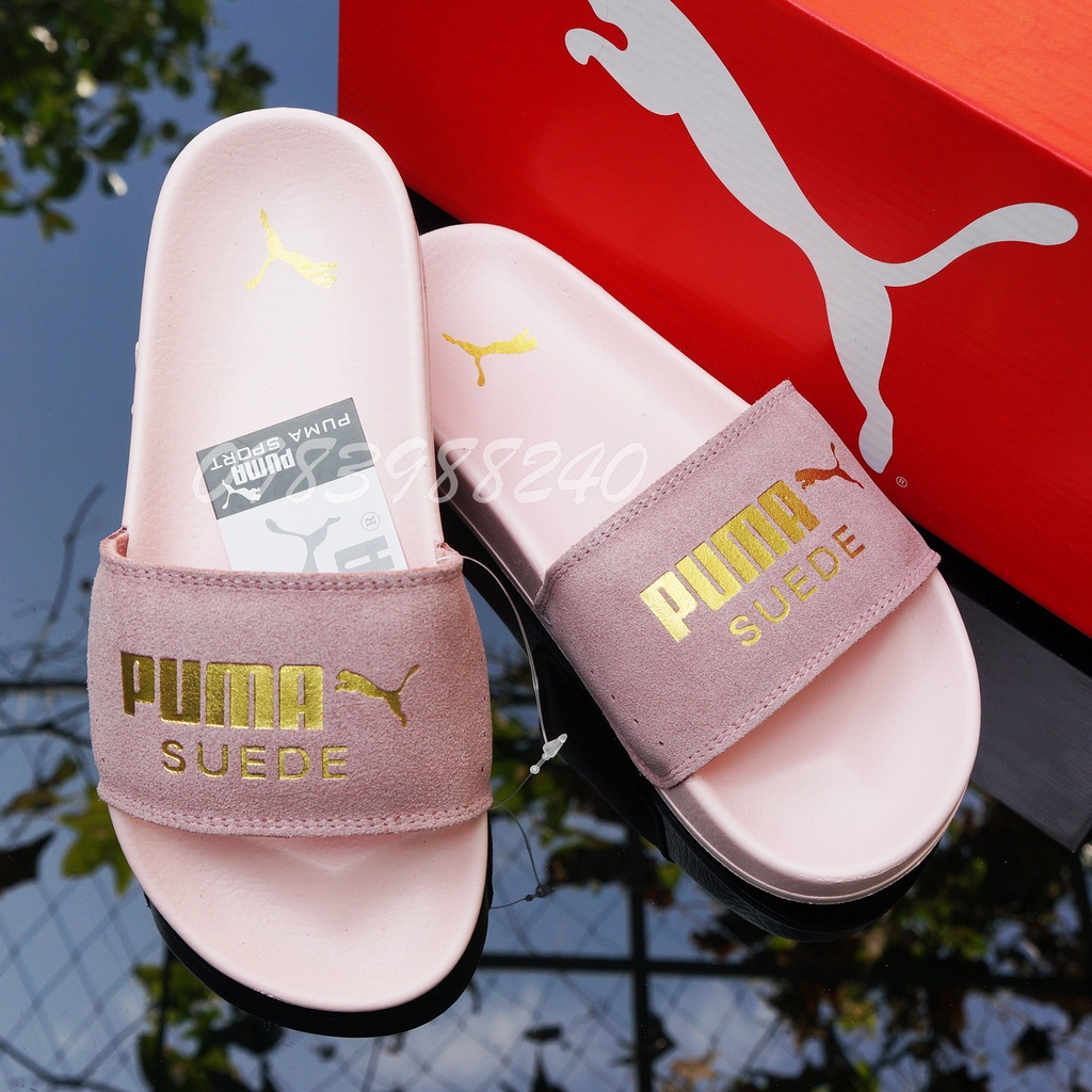 Dép Puma con báo da lộn FREE SHIP + hộp + VNXK tem tag hàng loại 1.1 đế mềm quai ngang hot trend nam nữ. BH Slippers
