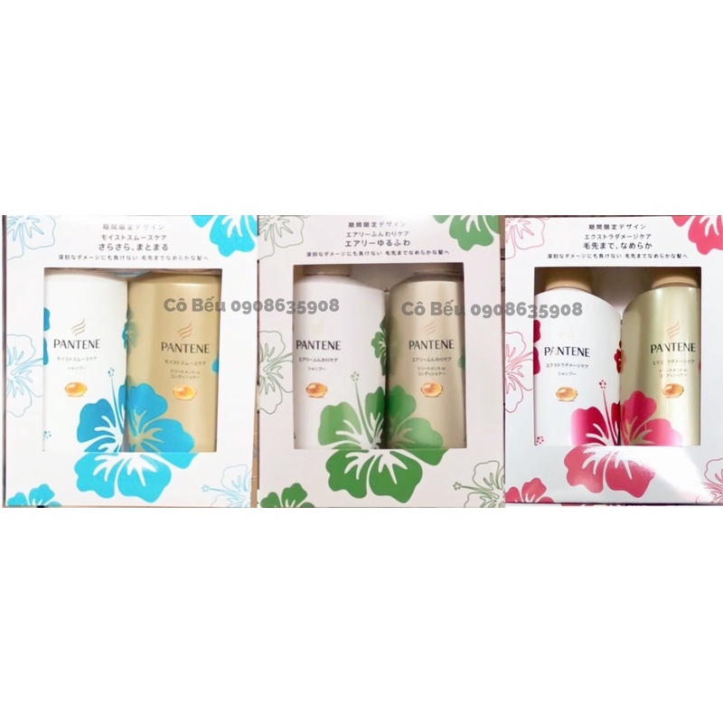 (Mẫu mới - Set 2 món) Bộ gội xả chăm sóc tóc Pantene Nhật Bản