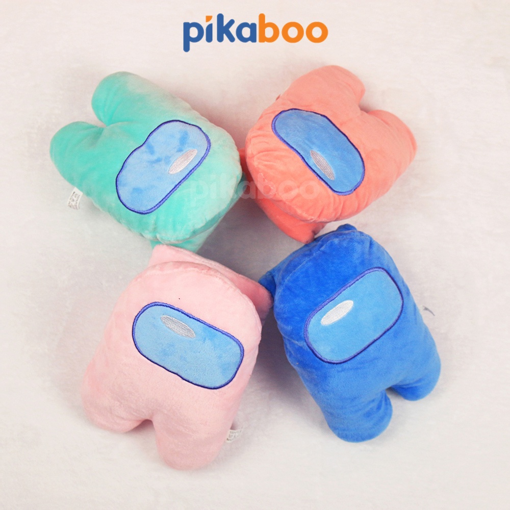 Gấu bông Among Us cao cấp Pikaboo, vải cotton nhung mềm mịn co dãn, nhồi bông 3D tinh khiết an toàn