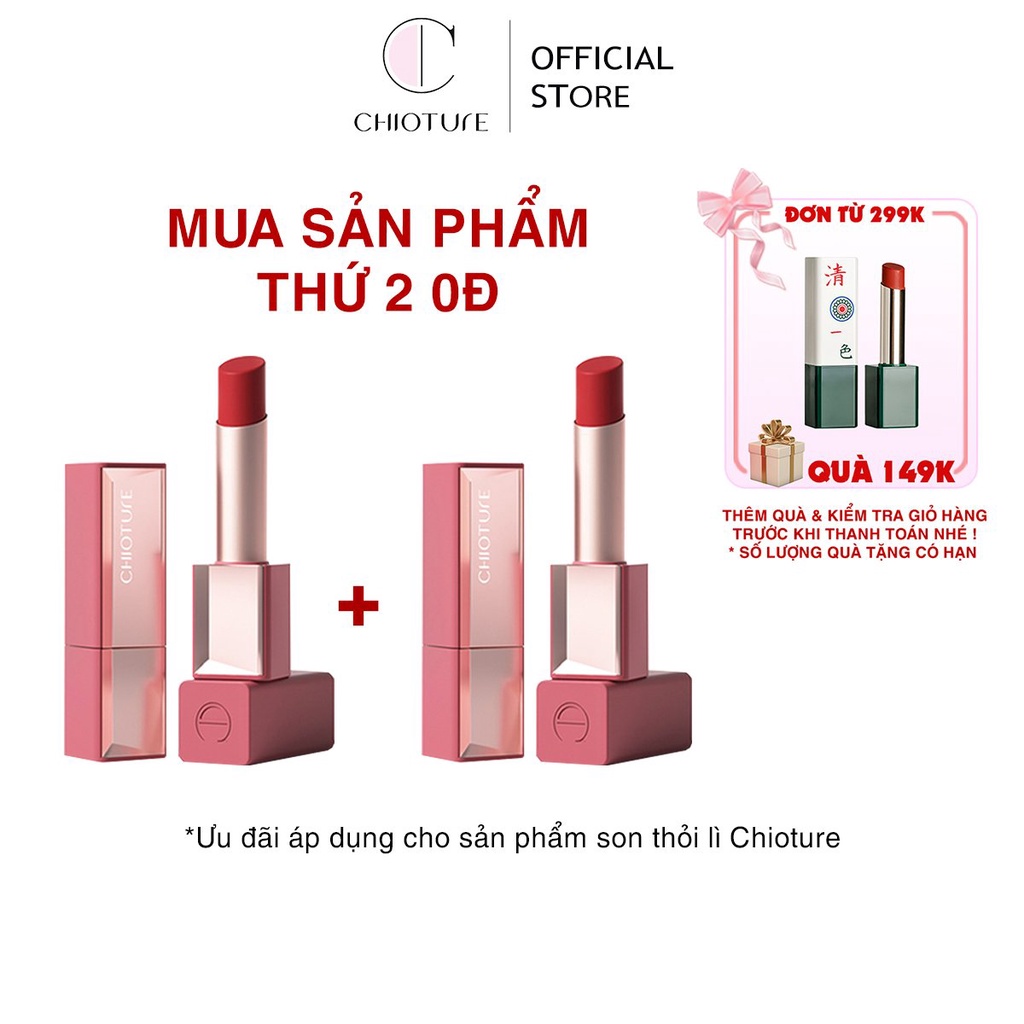 Mã FMCGMALL -8% đơn 250K Son thỏi lì siêu mịn môi Chioture Hazy Mirror