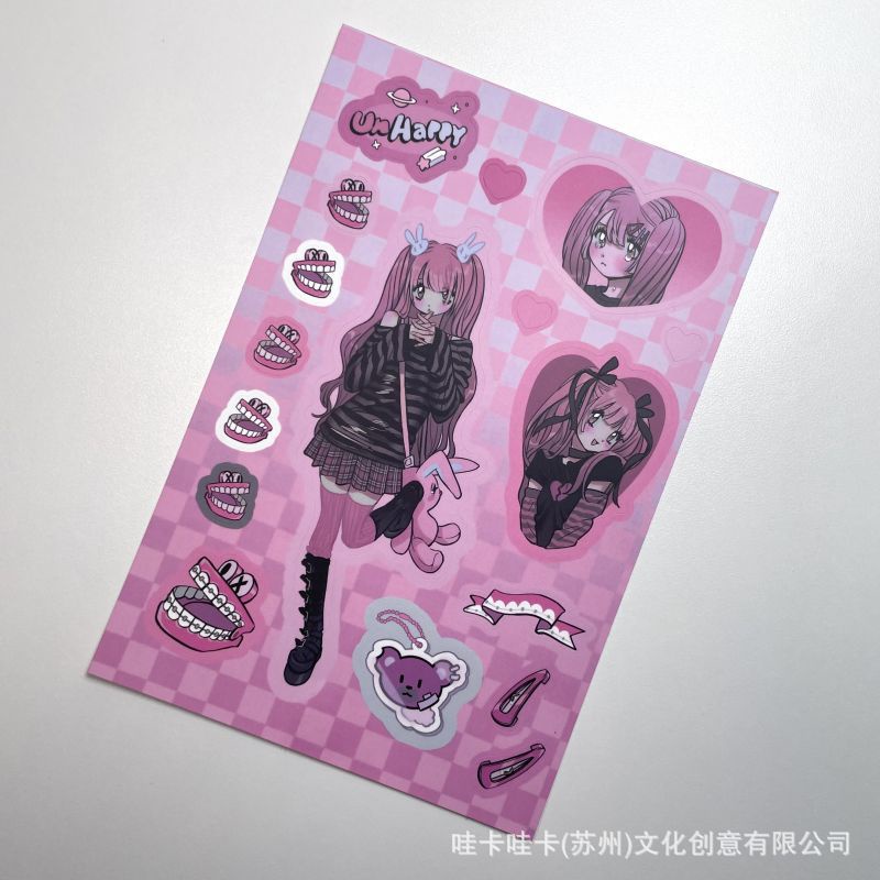 Sticker Dán Tường Hình Cô Gái Domi Và Thiên Thần Sáng Tạo